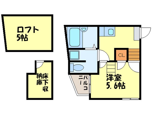 コンフォ－トベネフィス大橋６の物件間取画像